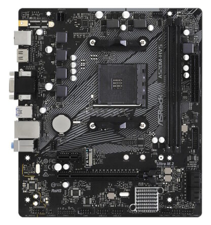 ASROCK μητρική A520M-HVS, 2x DDR4, AM4, USB 3.2, mATX