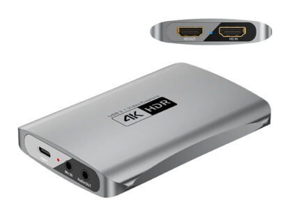 POWERTECH HDMI video capture CAB-H166, USB-C, 4K/60Hz, γκρι