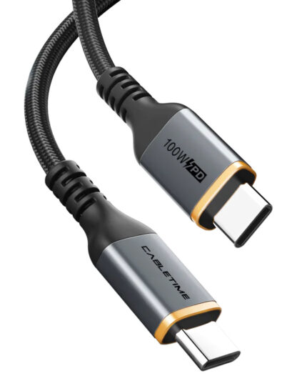 CABLETIME καλώδιο USB-C CT-CM100, 100W PD, 1m, μαύρο