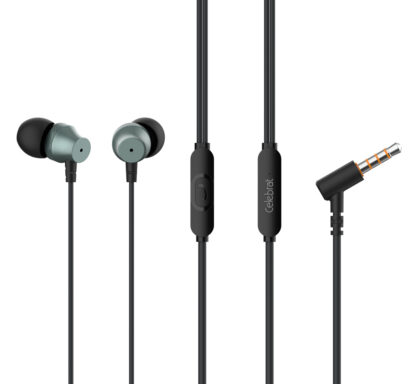 CELEBRAT earphones με μικρόφωνο D11, 3.5mm, 1.2m, μαύρα