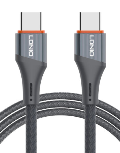 LDNIO καλώδιο USB-C σε USB-C LC631C, 65W PD, 1m, γκρι