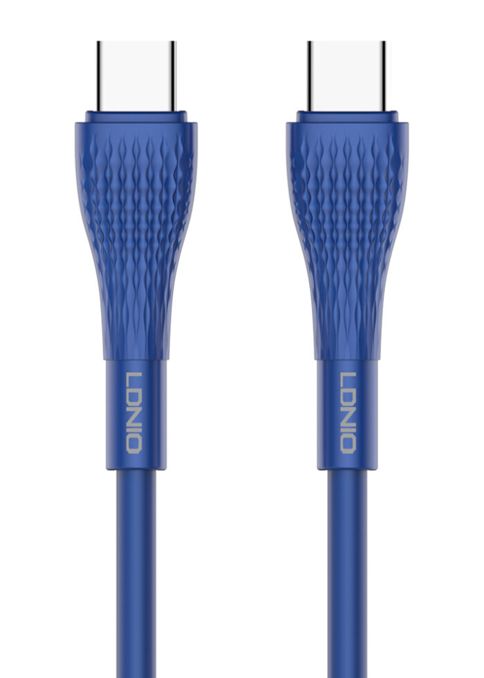 LDNIO καλώδιο USB-C σε USB-C LC672C, 65W PD, 2m, μπλε