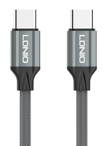 LDNIO καλώδιο USB-C σε USB-C LC441C, 65W PD, 1m, γκρι