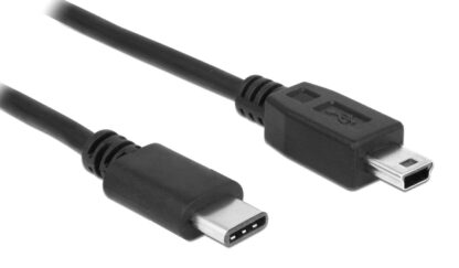 POWERTECH καλώδιο USB-C σε USB Mini CAB-UC079, 1.5m, μαύρο