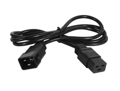 Cable Power Cord Male-female C19 To C20 0,5m Black