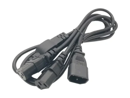 Cable Power Cord Y 1male-2female For Ups-pc 4m Black