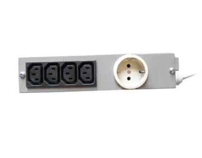 Powerstrip Knurr Ag 1p Schuko,4p C19 Vertical Gray