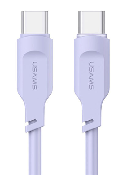 USAMS καλώδιο USB-C σε USB-C US-SJ567, 100W PD, 1.2m, μωβ