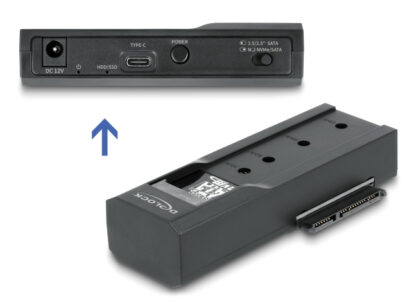 DELOCK docking station 64253 για M.2 & 2.5"/3.5" SSD/HDD, 10Gbps, μαύρο